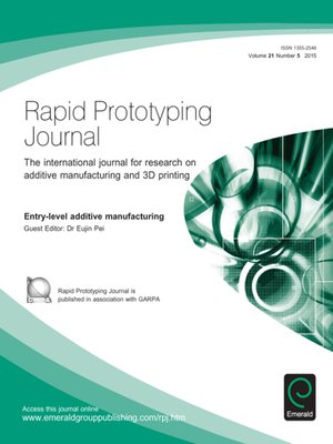 cover image of Rapid Prototyping Journal, Volume 21, Number 5